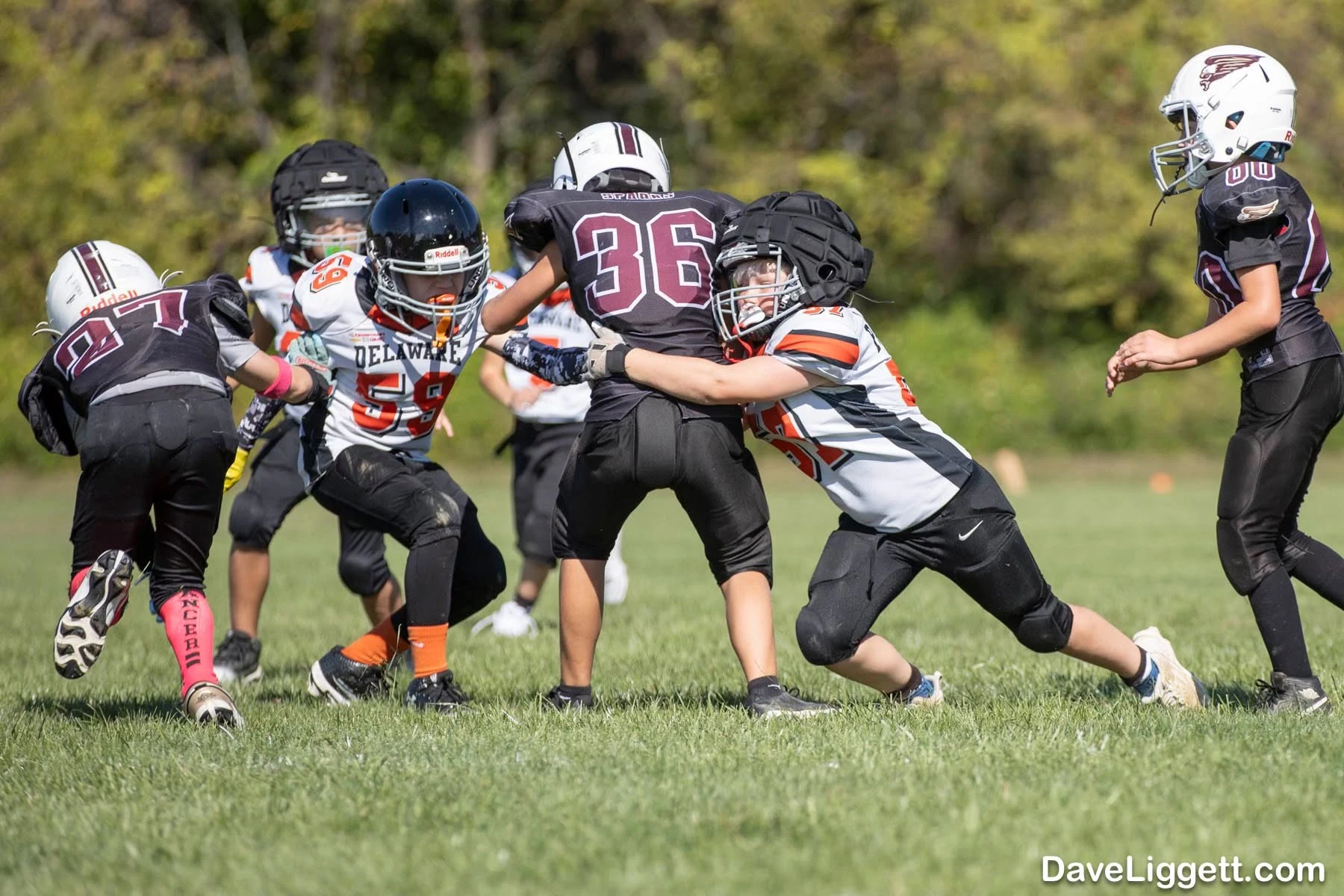 Jr Pacers players battling in the trenches